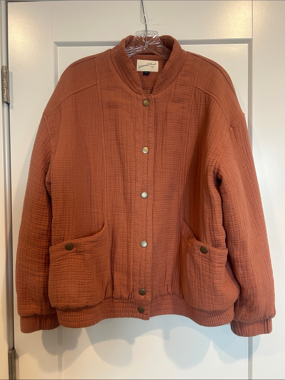 Universal Thread Waffle-Knit Bomber Jacket - Women's Lightweight Coat size large